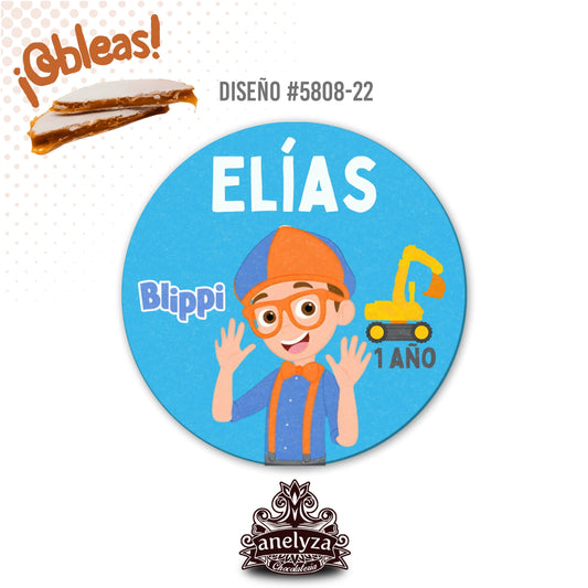 OBLEAS RELLENAS PERSONALIZADAS DISEÑO #5808-22 BLIPPI FIESTAS INFANTILES