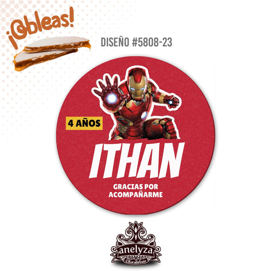 OBLEAS RELLENAS PERSONALIZADAS DISEÑO #5808-23 IRONMAN FIESTAS INFANTILES