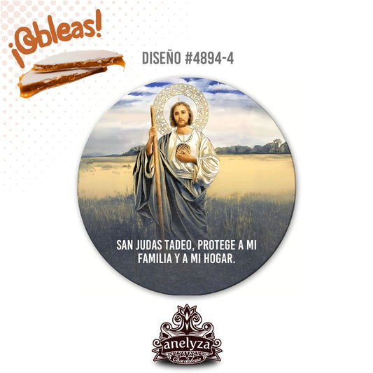 OBLEAS RELLENAS PERSONALIZADAS DISEÑO #4894-4 SAN JUDAS TADEO