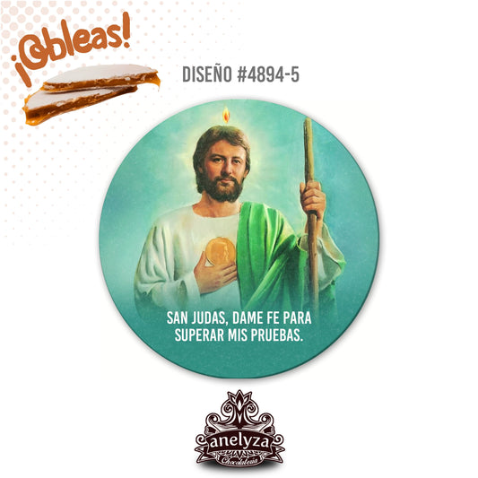 OBLEAS RELLENAS PERSONALIZADAS DISEÑO #4894-5 SAN JUDAS TADEO