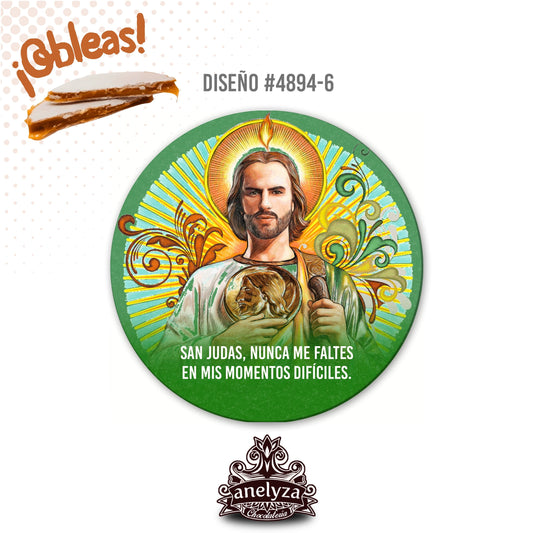 OBLEAS RELLENAS PERSONALIZADAS DISEÑO #4894-6 SAN JUDAS TADEO