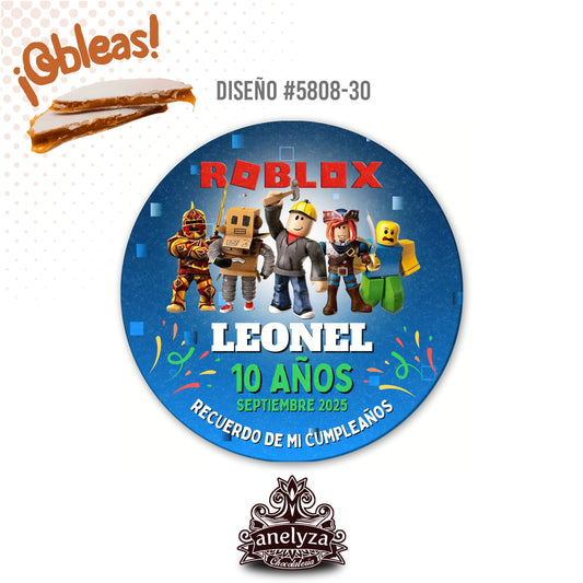 OBLEAS RELLENAS PERSONALIZADAS DISEÑO #5808-30 ROBLOX FIESTAS INFANTILES