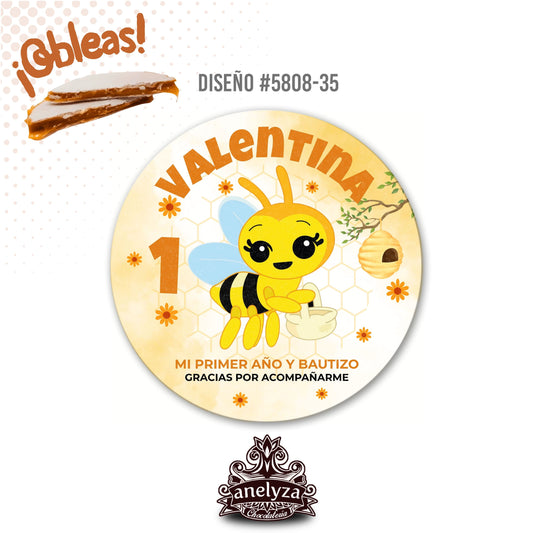OBLEAS RELLENAS PERSONALIZADAS DISEÑO #5808-35 ABEJITA CHIQUITITA FIESTAS INFANTILES