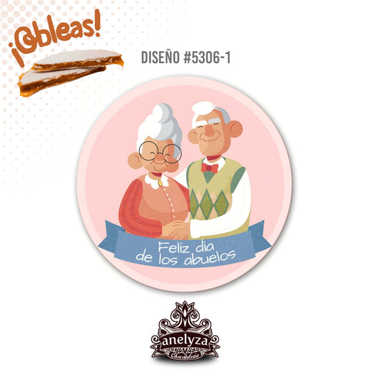 OBLEAS RELLENAS PERSONALIZADAS DISEÑO #5306-1 DÍA DE LOS ABUELOS