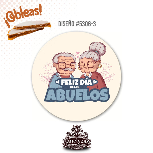 OBLEAS RELLENAS PERSONALIZADAS DISEÑO #5306-3 DÍA DE LOS ABUELOS