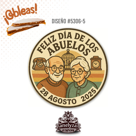 OBLEAS RELLENAS PERSONALIZADAS DISEÑO #5306-5 DÍA DE LOS ABUELOS