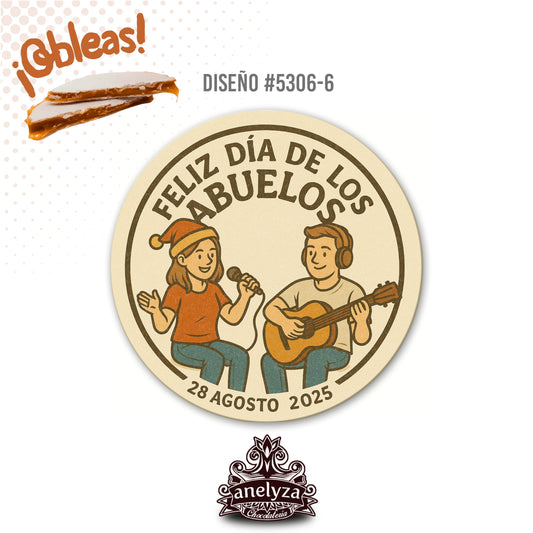 OBLEAS RELLENAS PERSONALIZADAS DISEÑO #5306-6 DÍA DE LOS ABUELOS