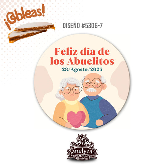 OBLEAS RELLENAS PERSONALIZADAS DISEÑO #5306-7 DÍA DE LOS ABUELOS