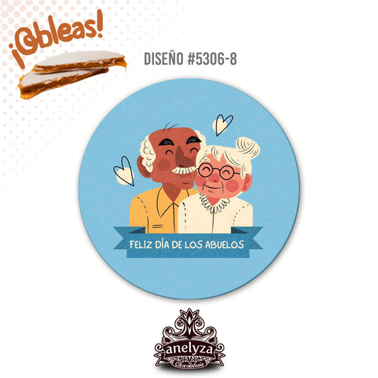 OBLEAS RELLENAS PERSONALIZADAS DISEÑO #5306-8 DÍA DE LOS ABUELOS