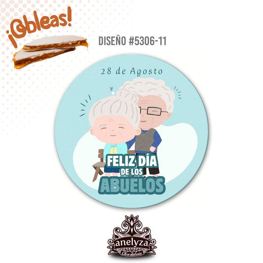 OBLEAS RELLENAS PERSONALIZADAS DISEÑO #5306-11 DÍA DE LOS ABUELOS