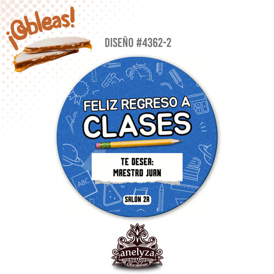 OBLEAS RELLENAS PERSONALIZADAS DISEÑO #4362-2 REGRESO A CLASES