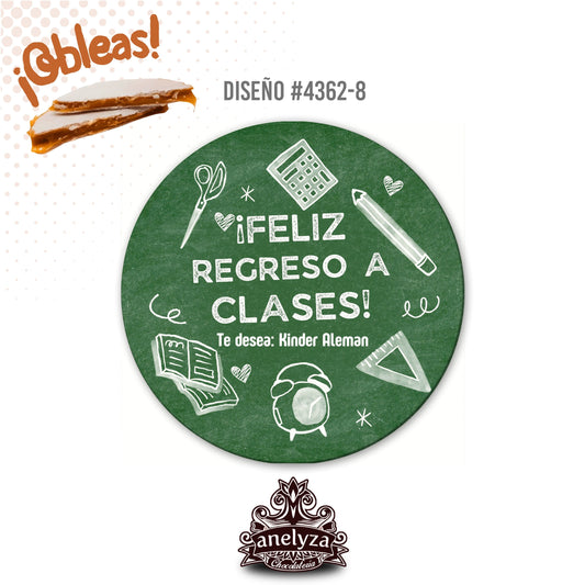 OBLEAS RELLENAS PERSONALIZADAS DISEÑO #4362-8 REGRESO A CLASES