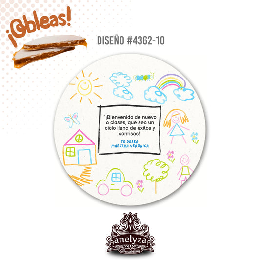 OBLEAS RELLENAS PERSONALIZADAS DISEÑO #4362-10 REGRESO A CLASES