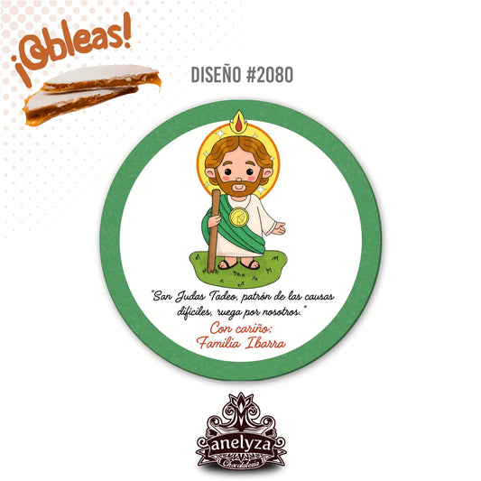OBLEAS RELLENAS PERSONALIZADAS DISEÑO #4894-2 SAN JUDAS TADEO