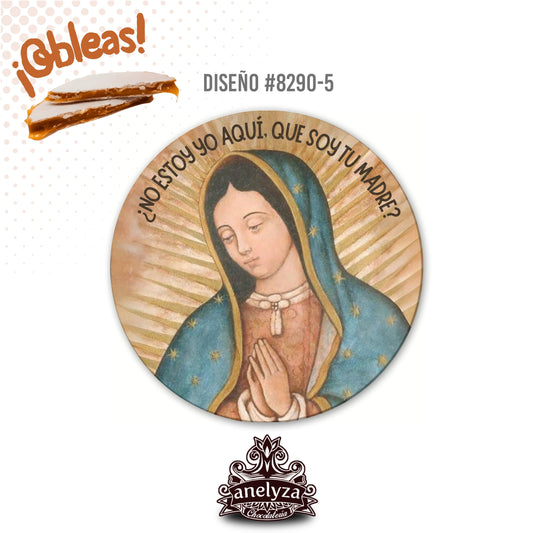 20 OBLEAS RELLENAS PERSONALIZADAS DISEÑO #8290-5 VIRGEN DE GUADALUPE