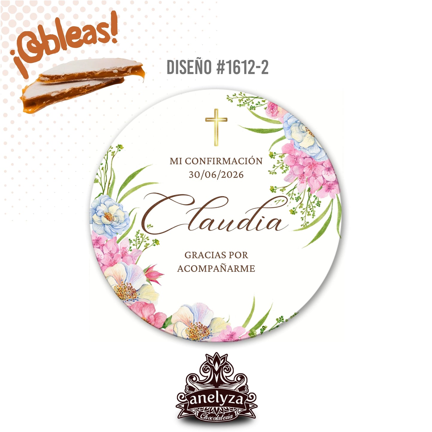 OBLEAS RELLENAS PERSONALIZADAS DISEÑO 1612-2 CONFIRMACIÓN