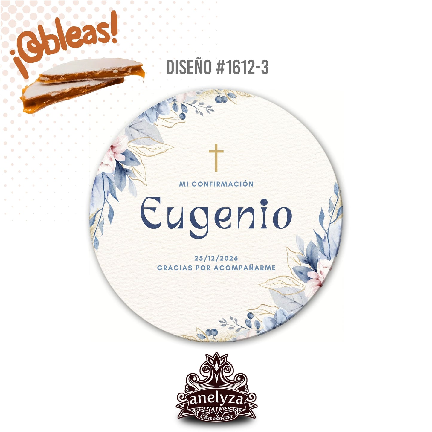 OBLEAS RELLENAS PERSONALIZADAS DISEÑO 1612-3 CONFIRMACIÓN