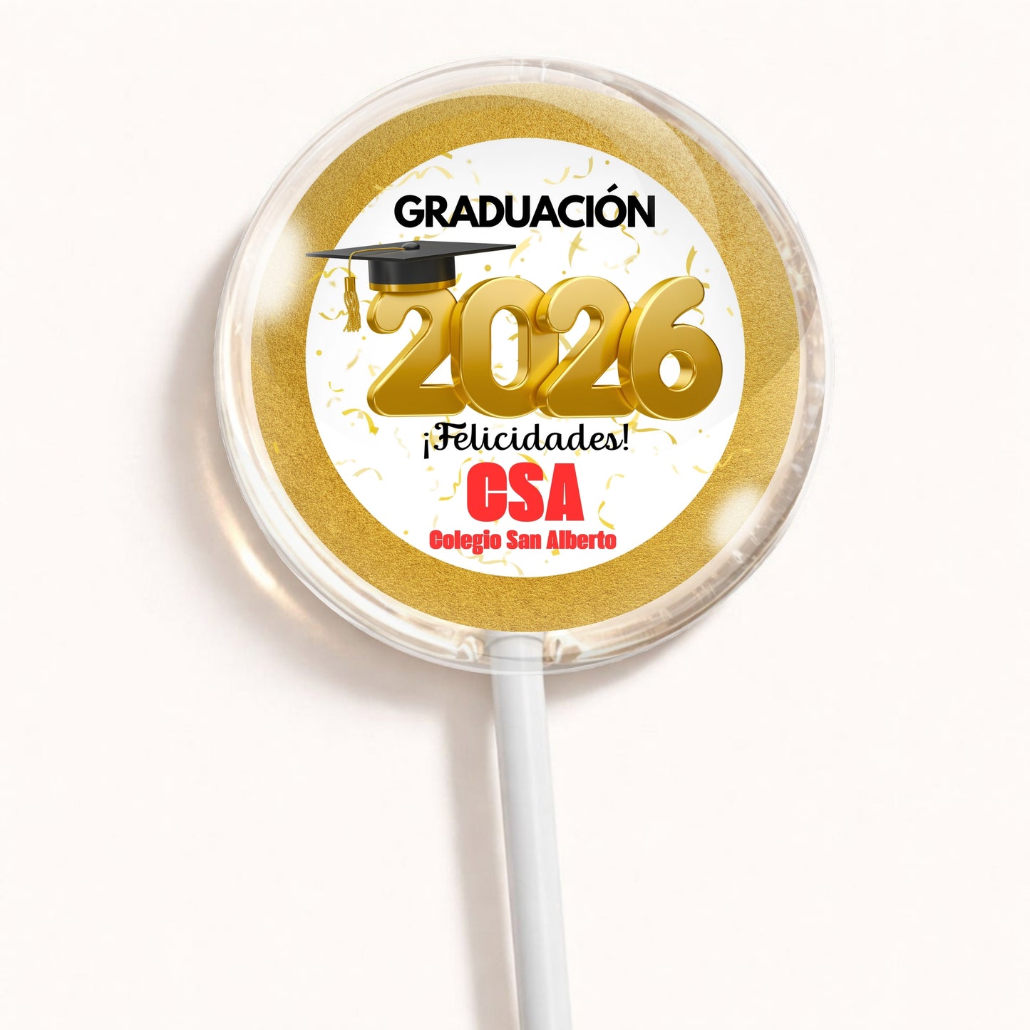 PALETAS DE CARAMELO PERSONALIZADAS DISEÑO #5672-4 GRADUACIÓN