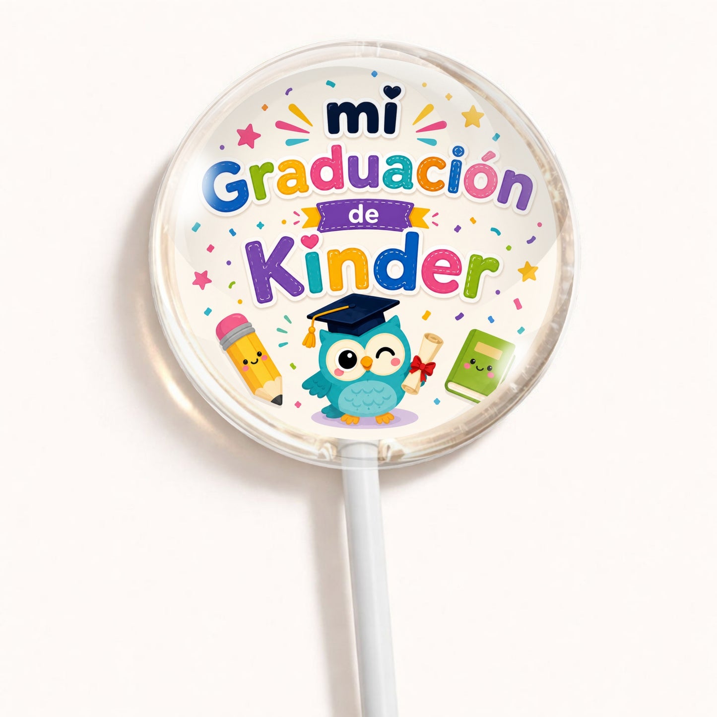 PALETAS DE CARAMELO PERSONALIZADAS DISEÑO #5672-9 GRADUACIÓN