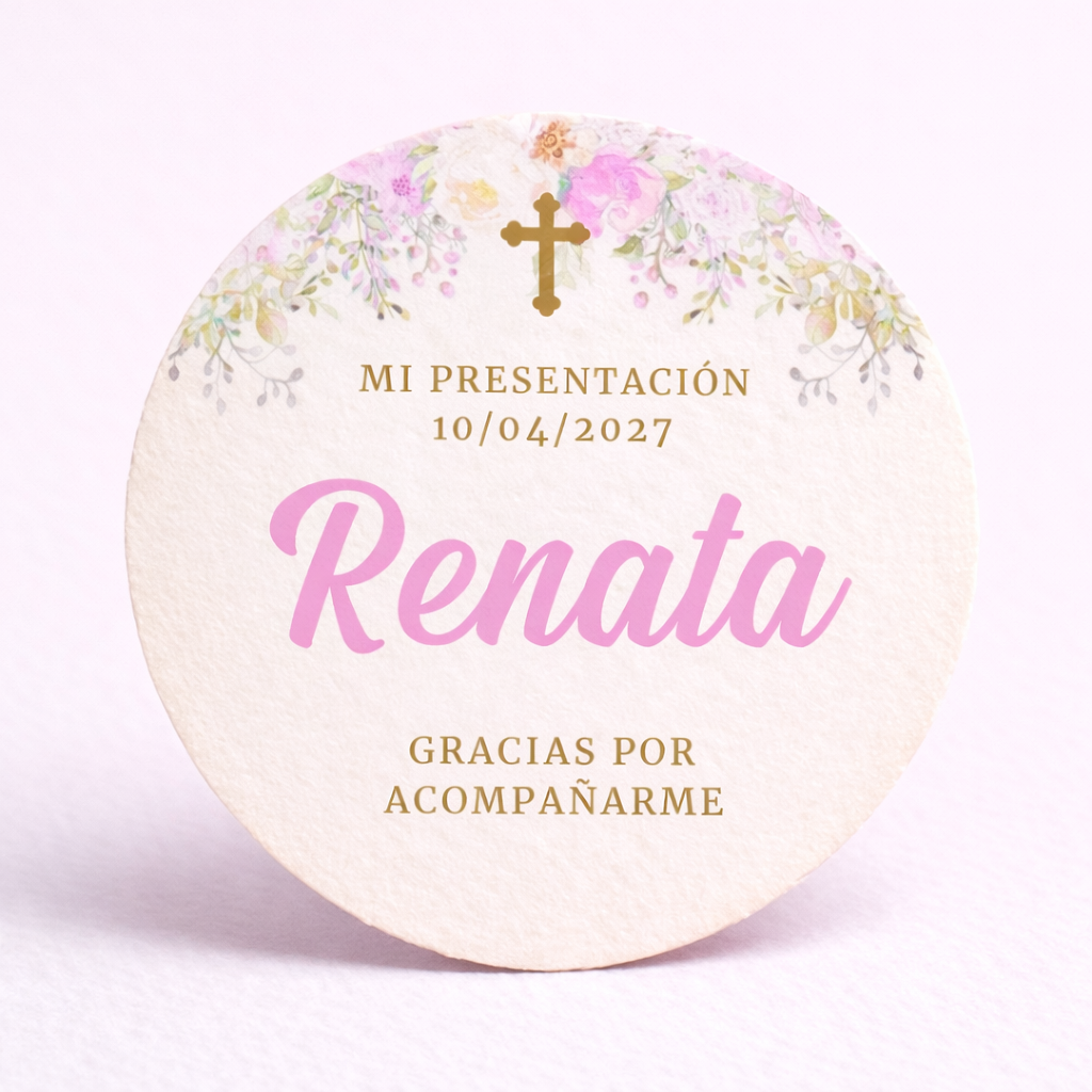 OBLEAS RELLENAS PERSONALIZADAS DISEÑO #6202-7 PRESENTACIÓN DE 3 AÑOS