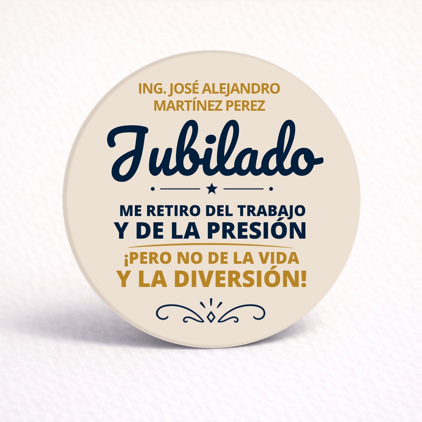OBLEAS RELLENAS PERSONALIZADAS DISEÑO #7395-6 JUBILACIÓN