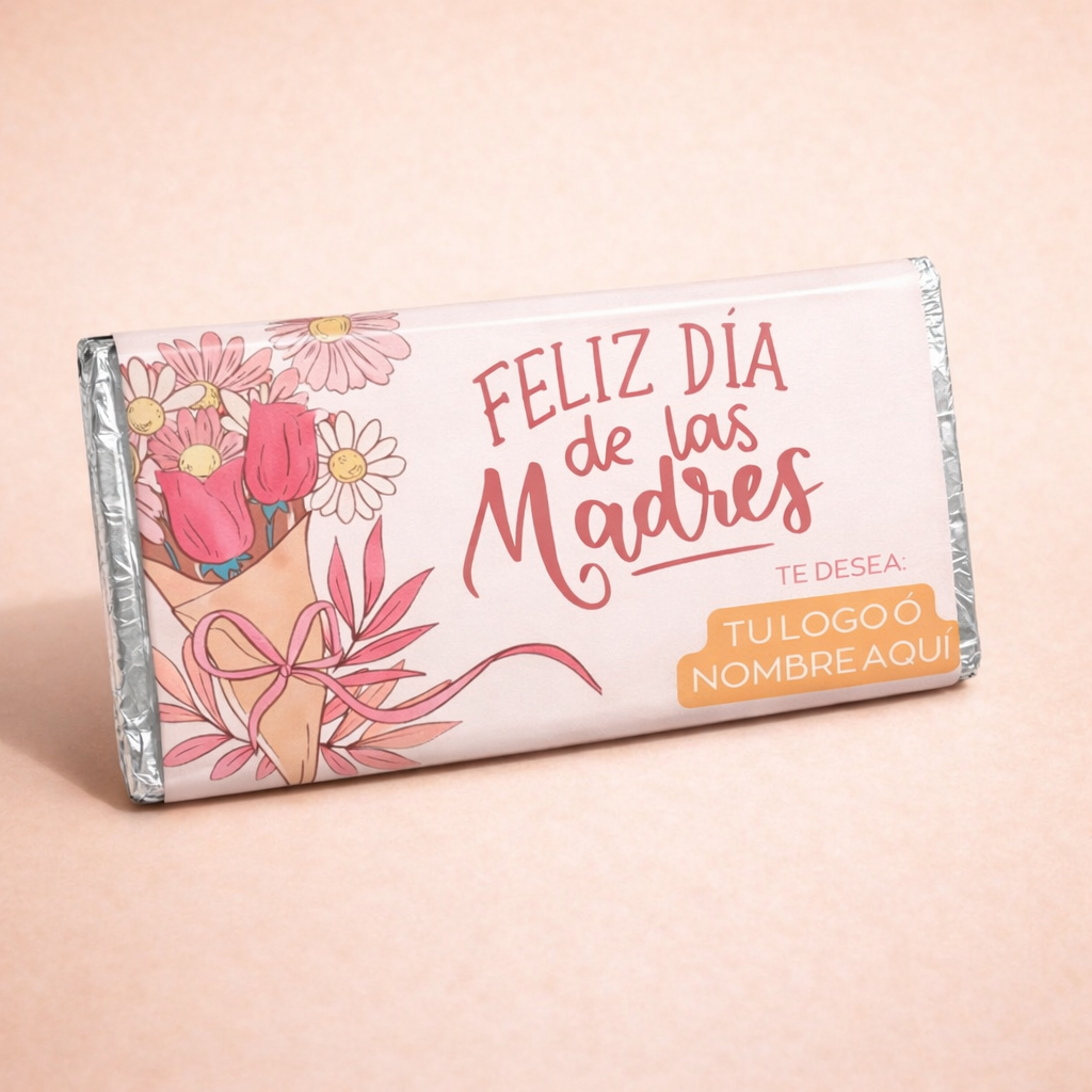BARRAS DE CHOCOLATE PERSONALIZADAS DISEÑO #90915 DIA DE LAS MADRES