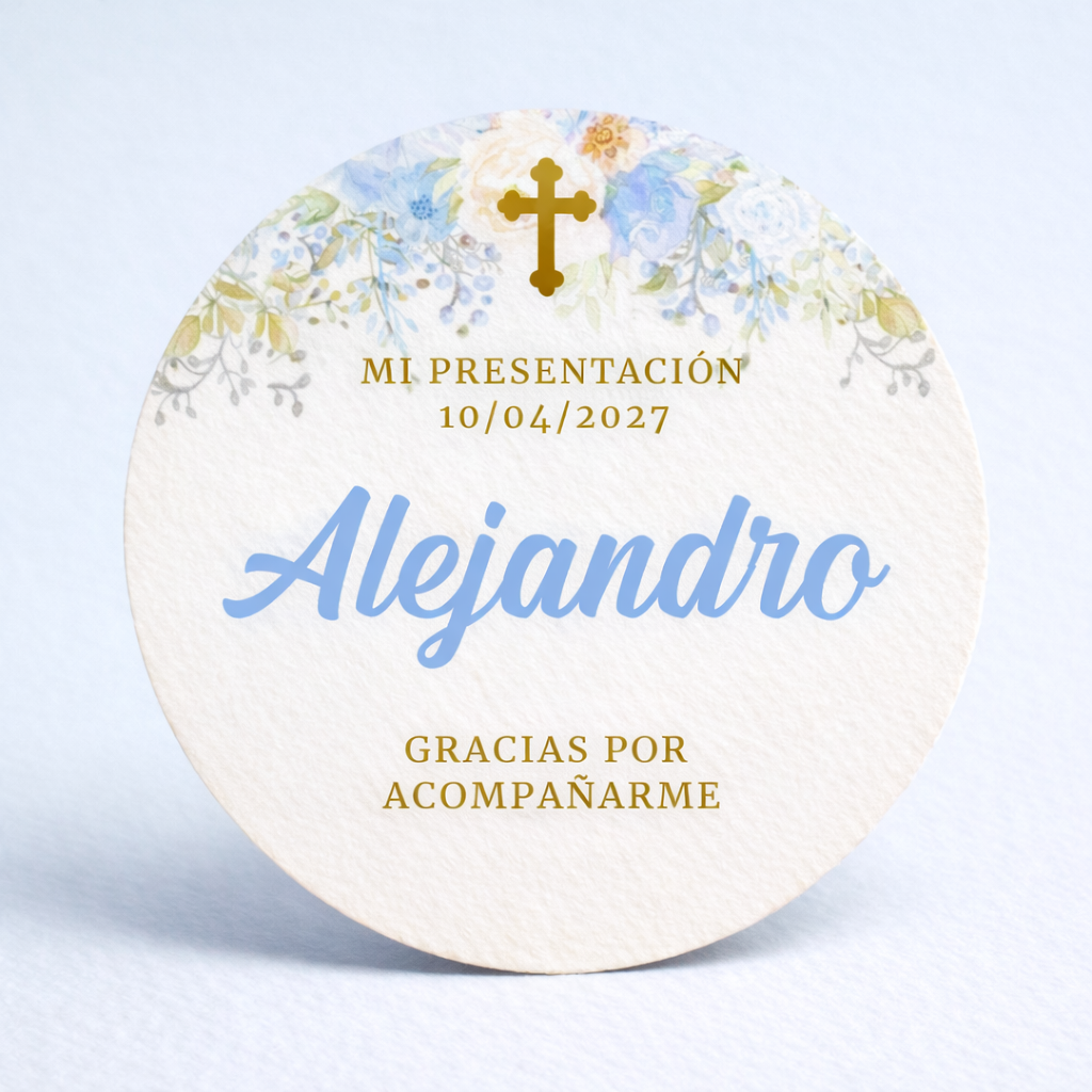 OBLEAS RELLENAS PERSONALIZADAS DISEÑO #6202-6 PRESENTACIÓN DE 3 AÑOS