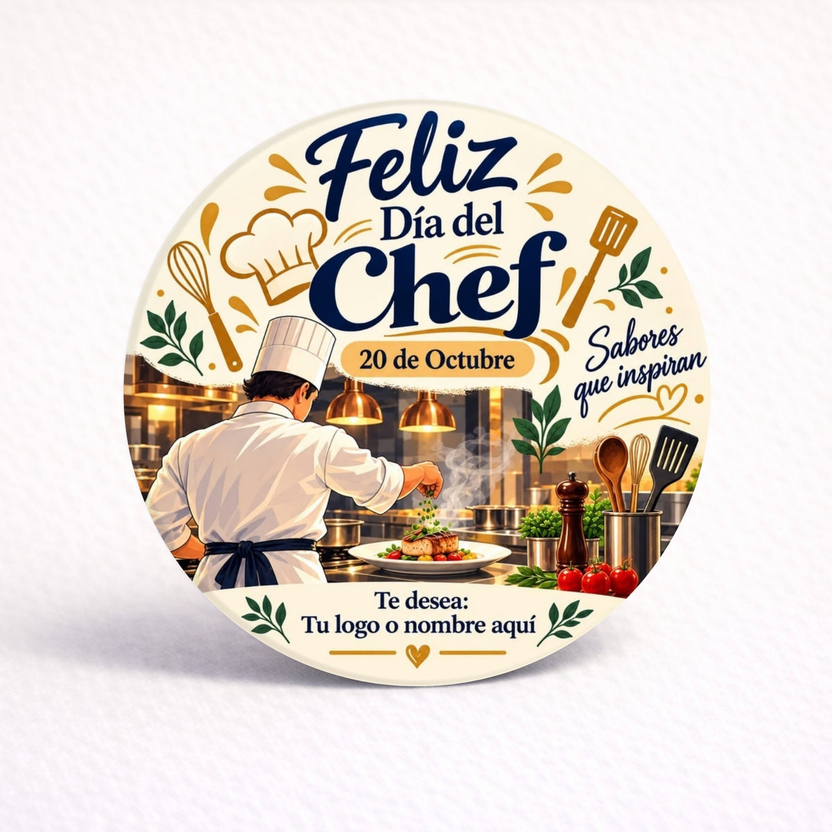 OBLEAS RELLENAS PERSONALIZADAS DISEÑO #7482-7 DIA DEL CHEF