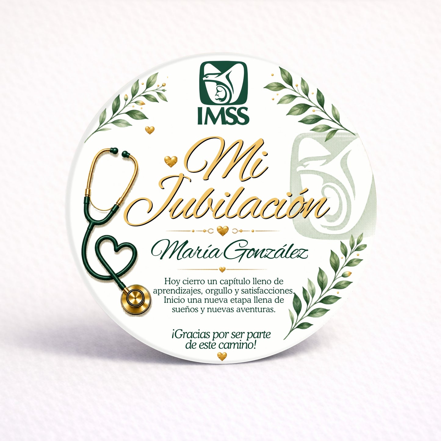OBLEAS RELLENAS PERSONALIZADAS DISEÑO #7395-1 JUBILACIÓN
