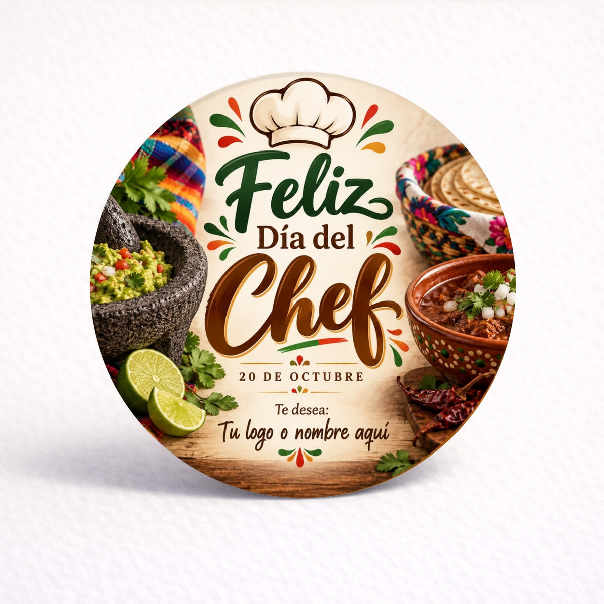 OBLEAS RELLENAS PERSONALIZADAS DISEÑO #7482-3 DIA DEL CHEF