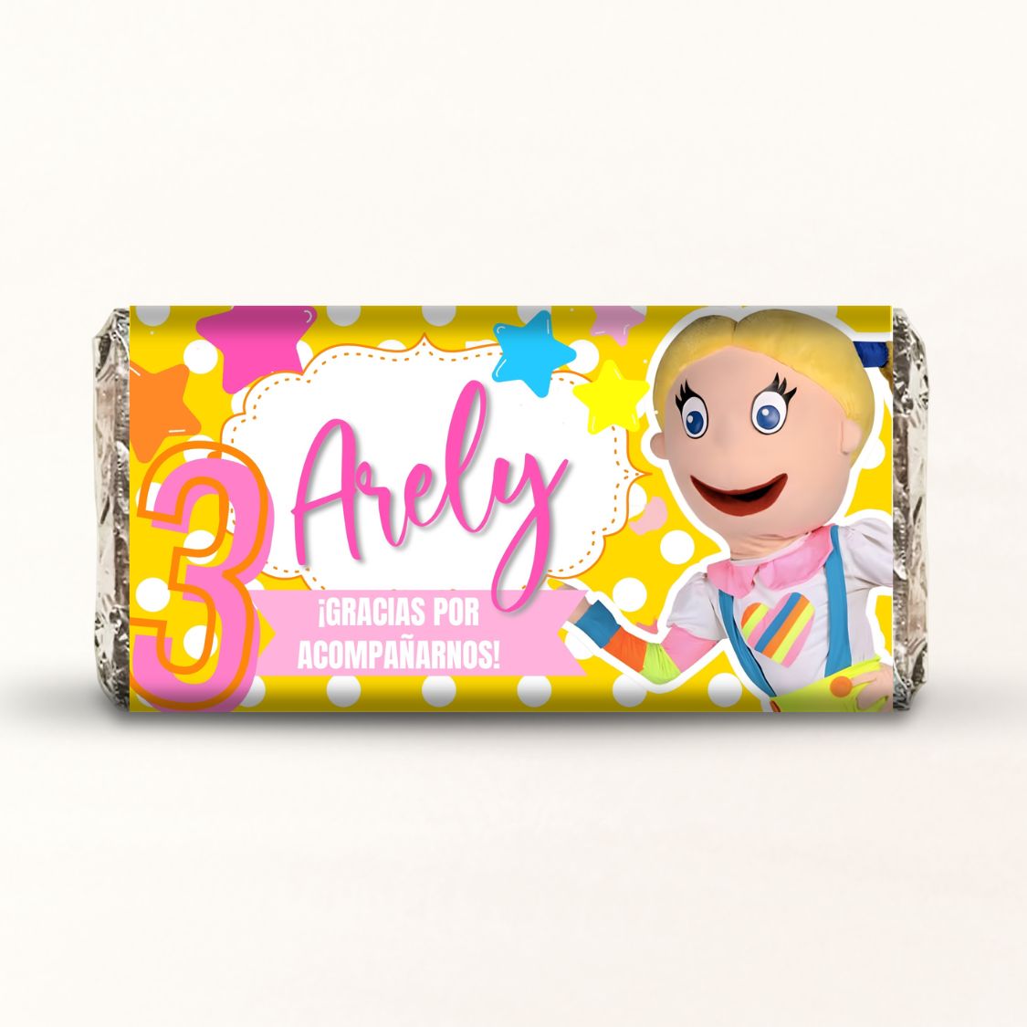 BARRAS DE CHOCOLATE PERSONALIZADAS DISEÑO #66390 BELY Y BETO KELLY FIESTAS INFANTILES