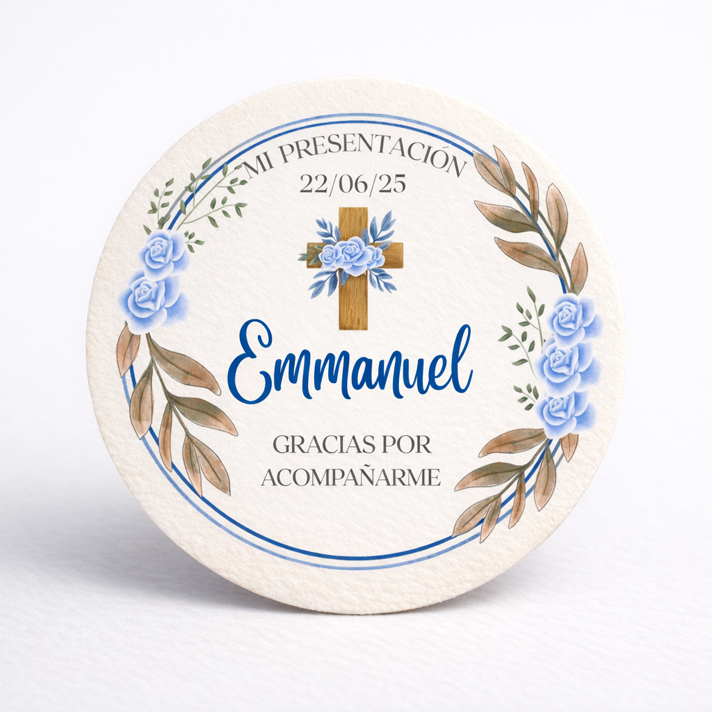 OBLEAS RELLENAS PERSONALIZADAS DISEÑO #6202-4 PRESENTACIÓN DE 3 AÑOS