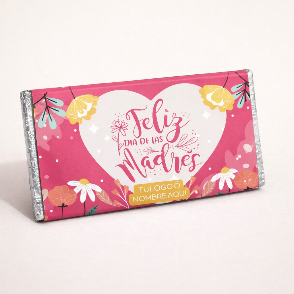 BARRAS DE CHOCOLATE PERSONALIZADAS DISEÑO #72108 DIA DE LAS MADRES
