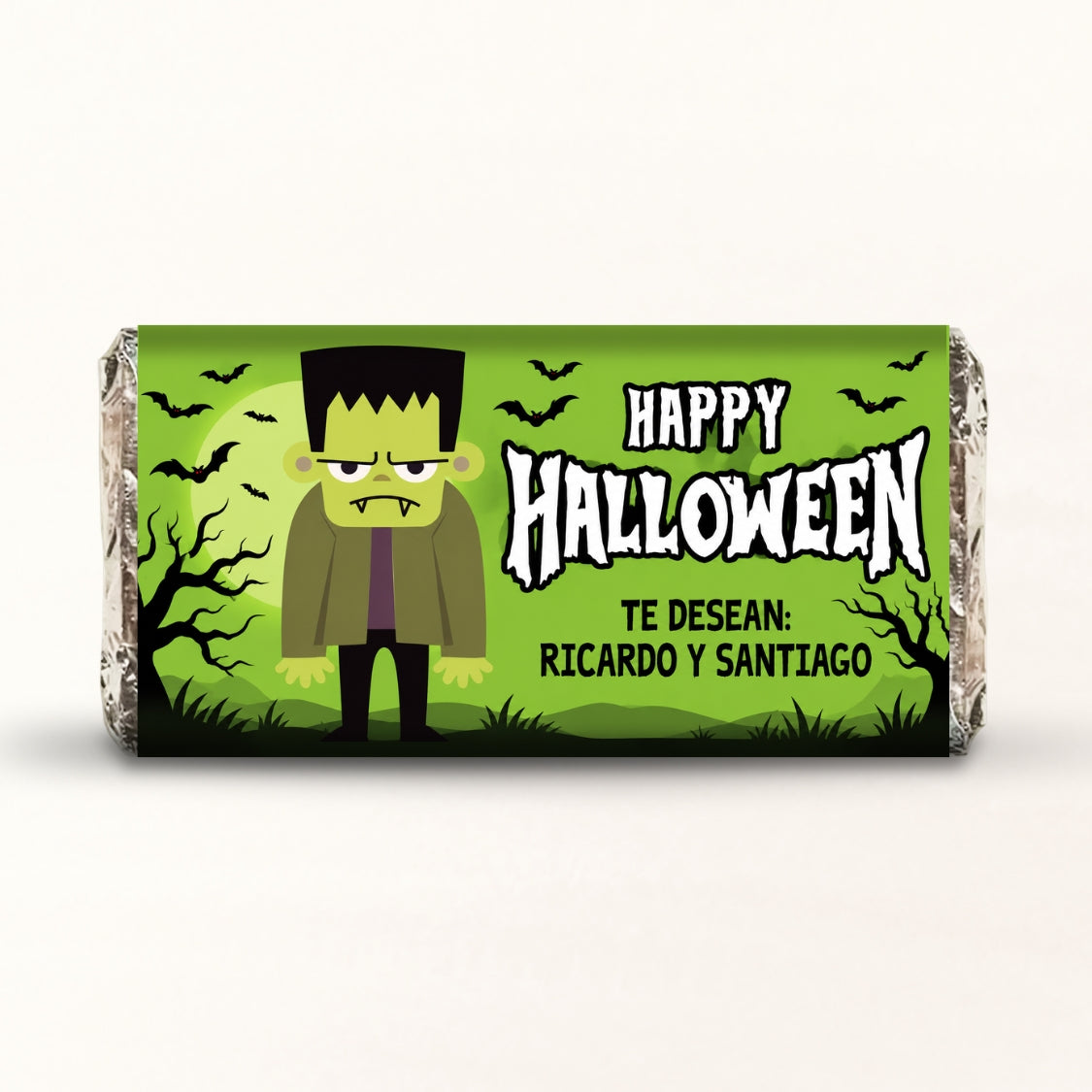 BARRAS DE CHOCOLATE PERSONALIZADAS DISEÑO #300-1 HALLOWEEN