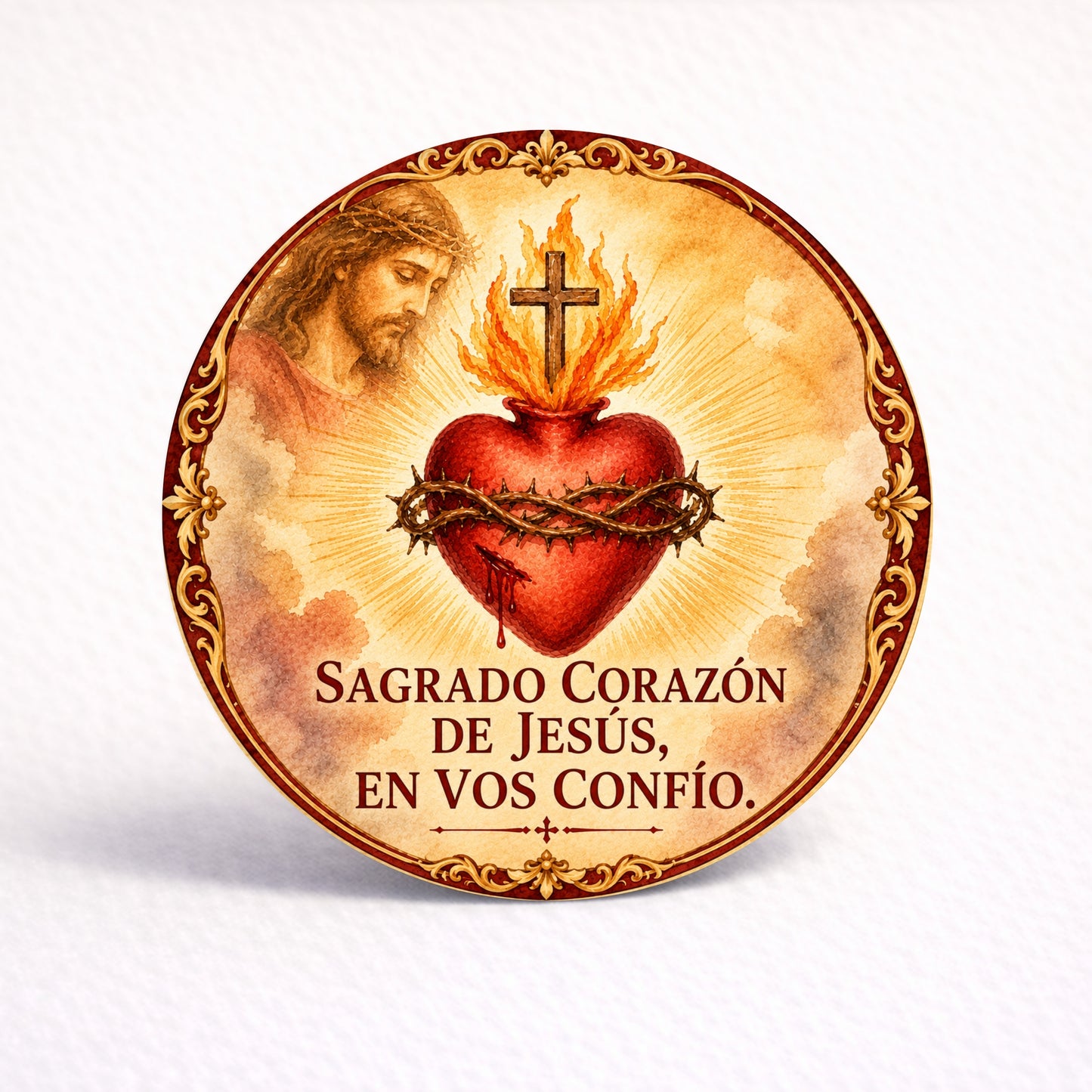OBLEAS RELLENAS PERSONALIZADAS DISEÑO RELIGIOSO 4829-5 SAGRADO CORAZÓN DE JESÚS