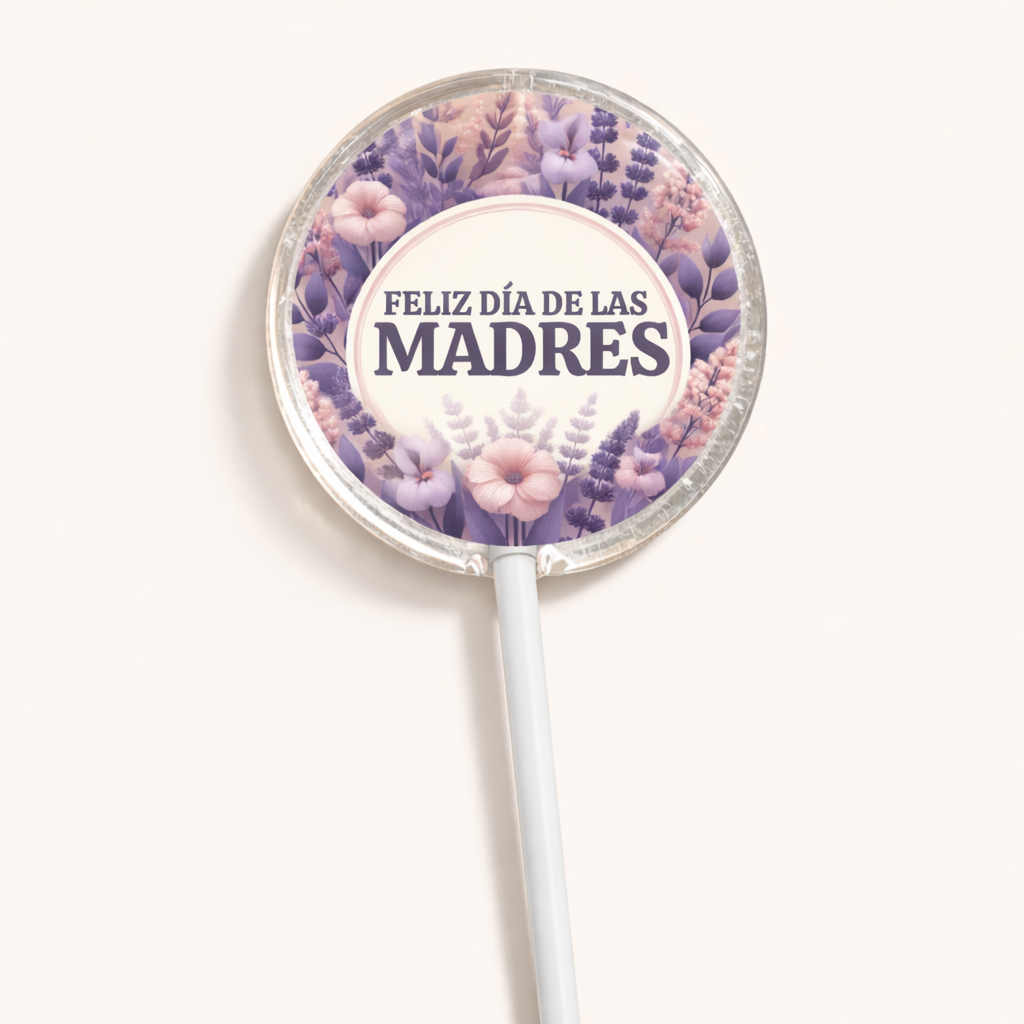 PALETAS DE CARAMELO PERSONALIZADAS DISEÑO #0114-2 DIA DE LAS MADRES