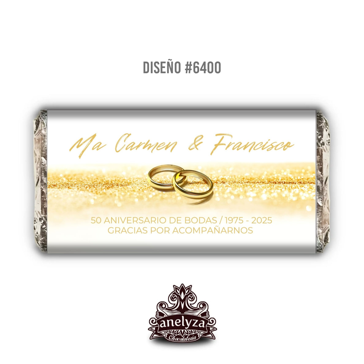 DESIGN #6400 WEDDING ANNIVERSARY 50TH ANNIVERSARY GOLDEN WEDDING