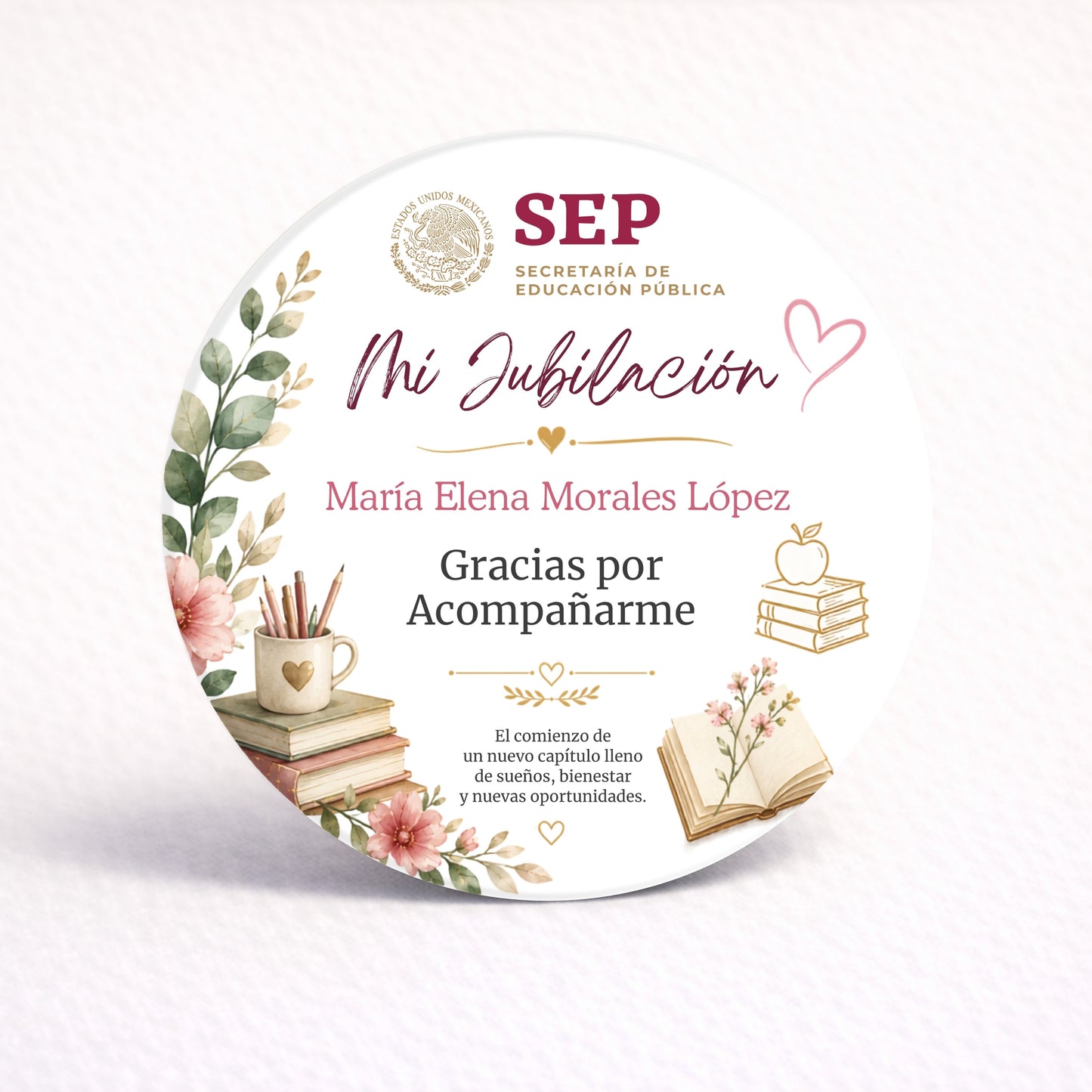 OBLEAS RELLENAS PERSONALIZADAS DISEÑO #7395-11 JUBILACIÓN