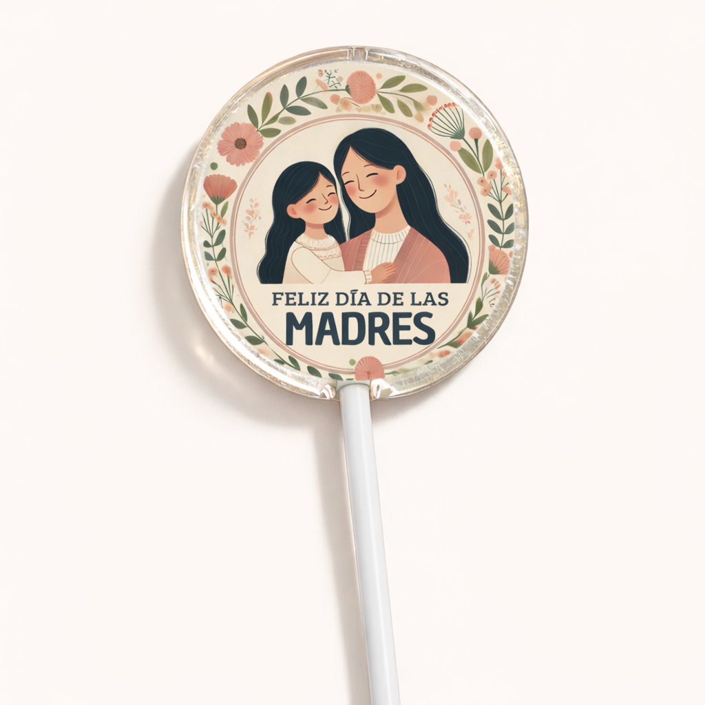 PALETAS DE CARAMELO PERSONALIZADAS DISEÑO #0114-3 DIA DE LAS MADRES