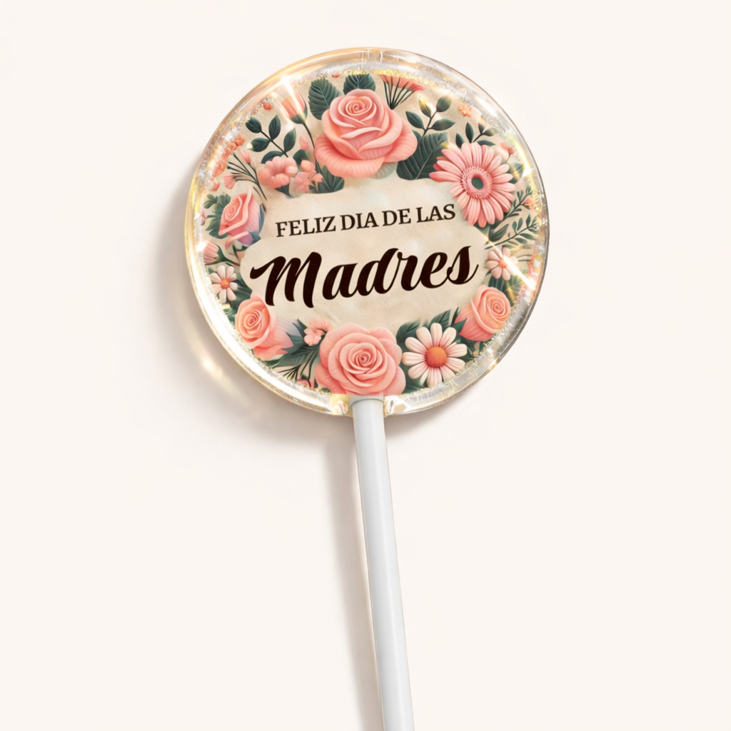 PALETAS DE CARAMELO PERSONALIZADAS DISEÑO #0114-6 DIA DE LAS MADRES