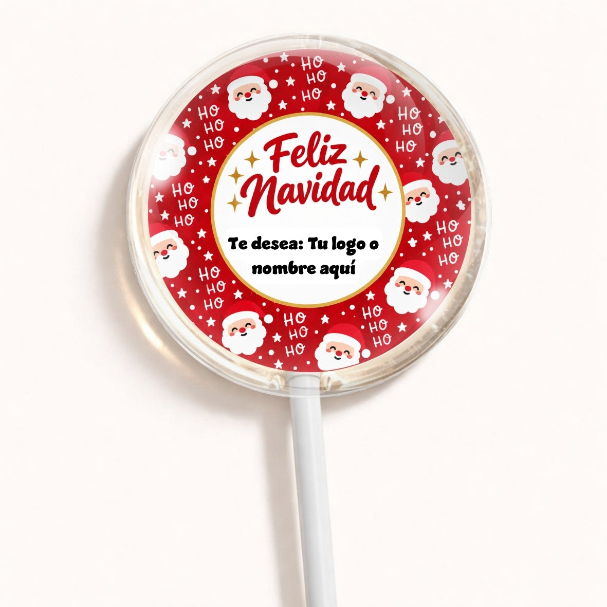 PALETAS DE CARAMELO PERSONALIZADAS DISEÑO #3609-5 NAVIDAD