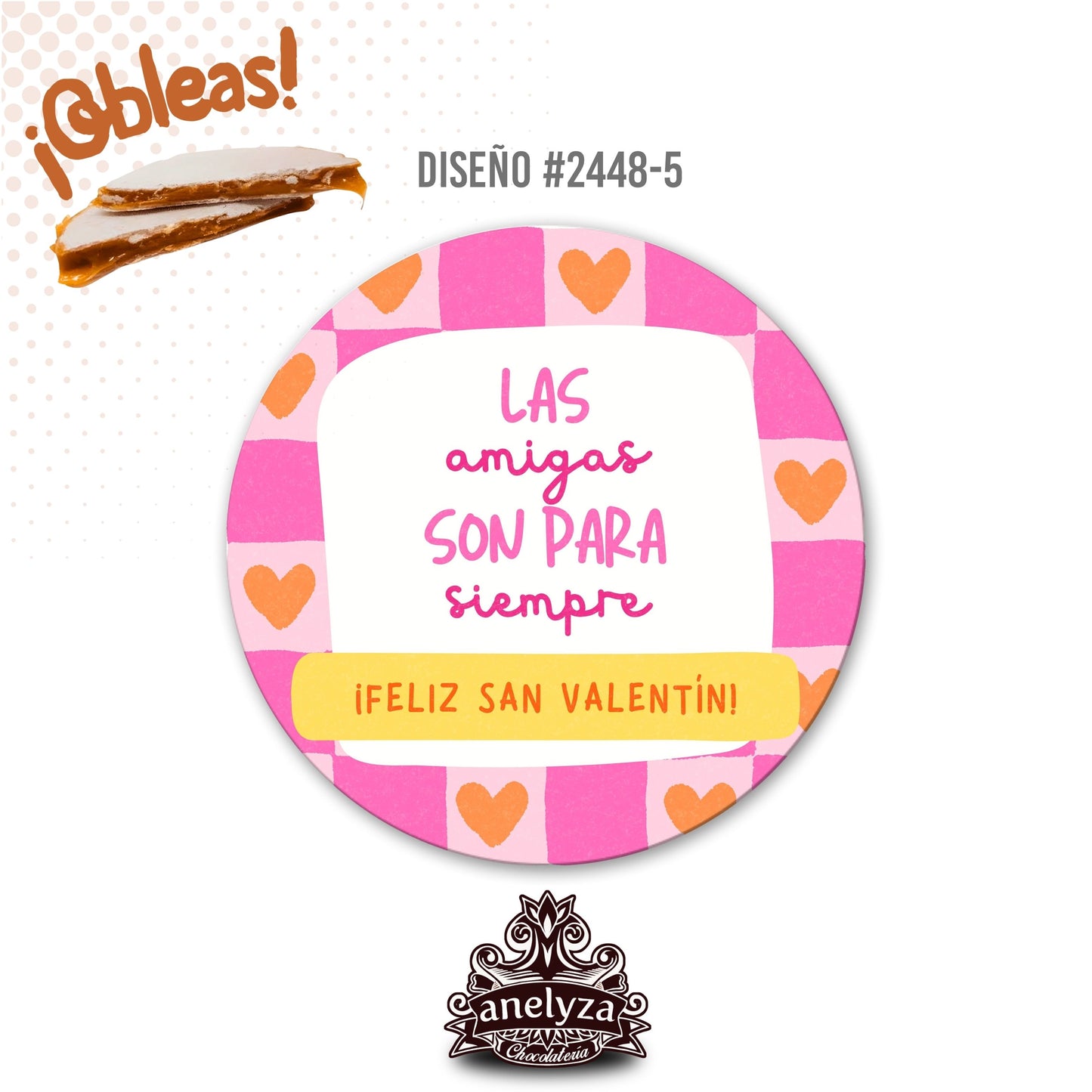 OBLEAS RELLENAS PERSONALIZADAS DISEÑO #2448-5 SAN VALENTIN