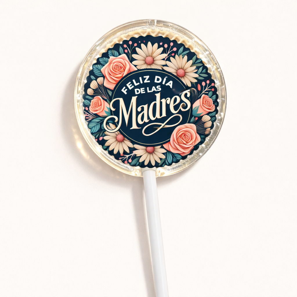 PALETAS DE CARAMELO PERSONALIZADAS DISEÑO #0114-7 DIA DE LAS MADRES