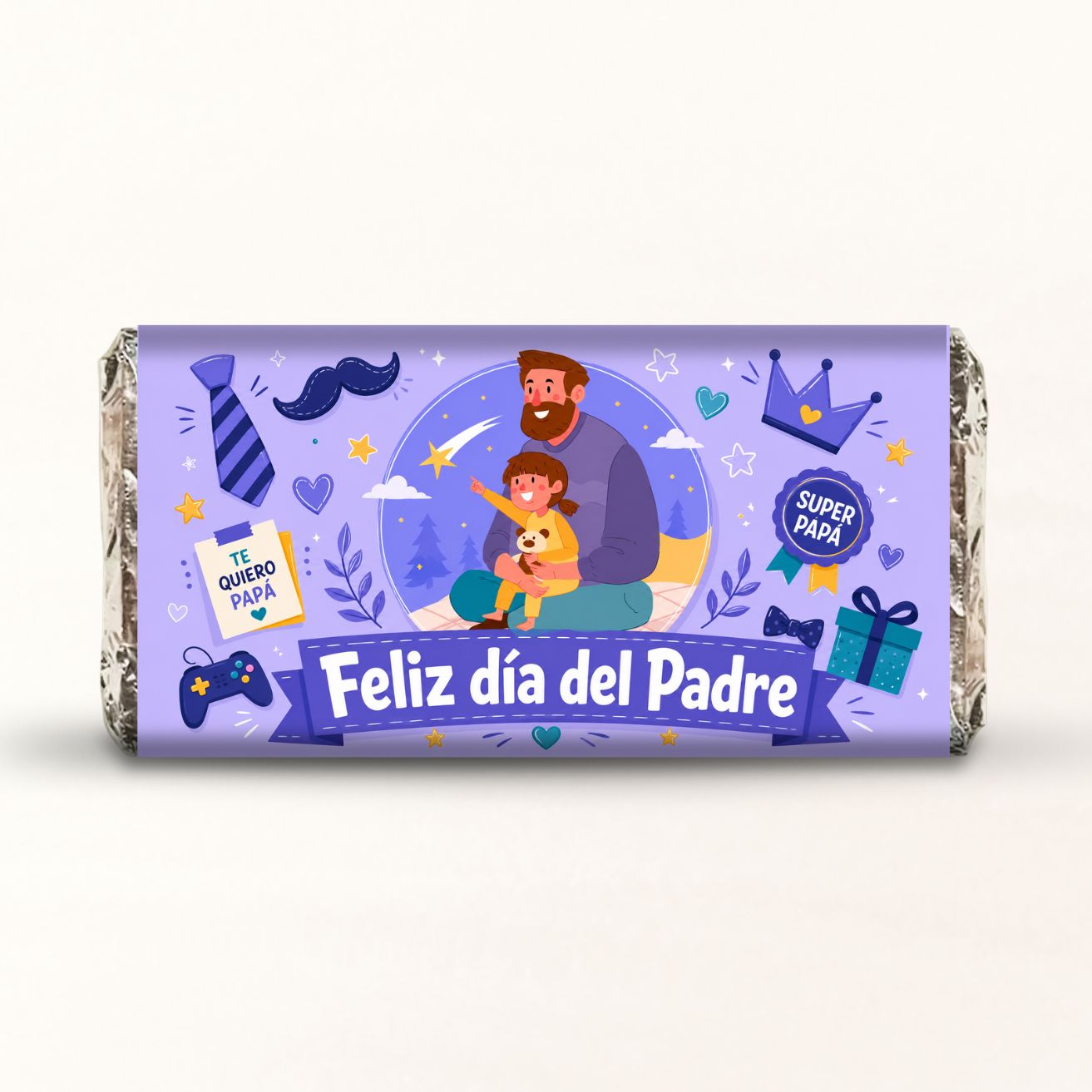 BARRAS DE CHOCOLATE PERSONALIZADAS DISEÑO #43384 DIA DEL PADRE