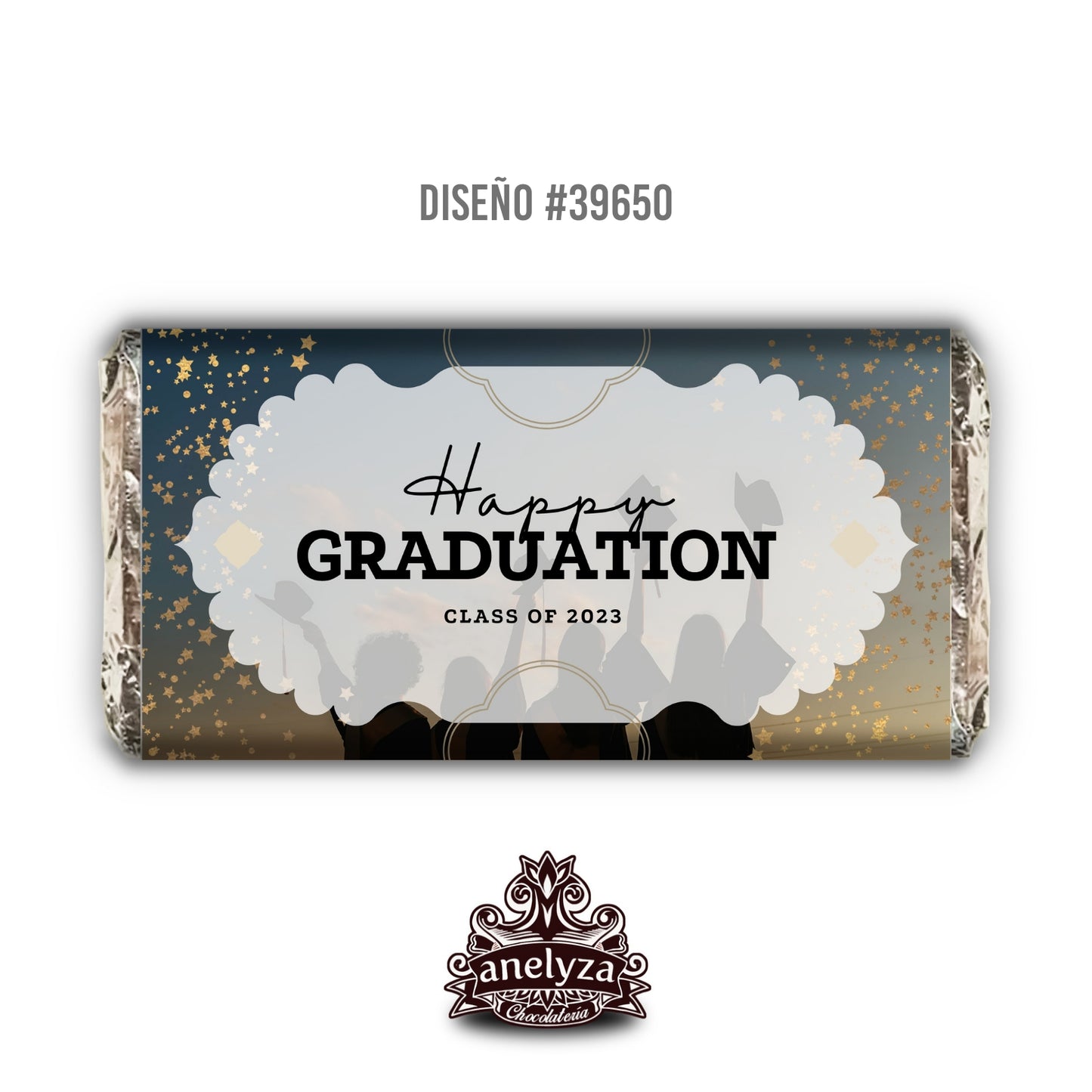 BARRAS DE CHOCOLATES PERSONALIZADAS DISEÑO #39650 GRADUACION