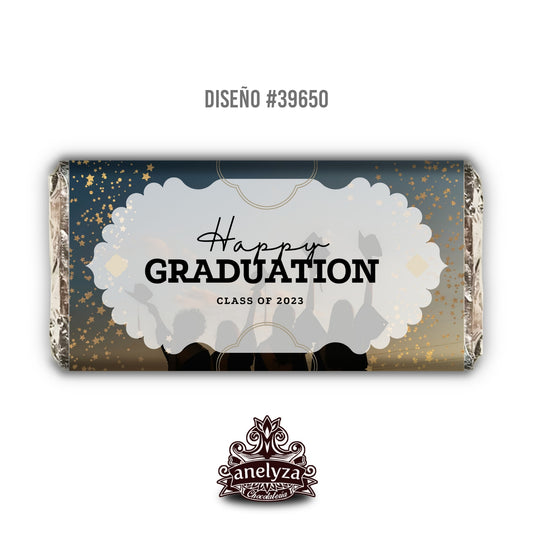 BARRAS DE CHOCOLATES PERSONALIZADAS DISEÑO #39650 GRADUACION