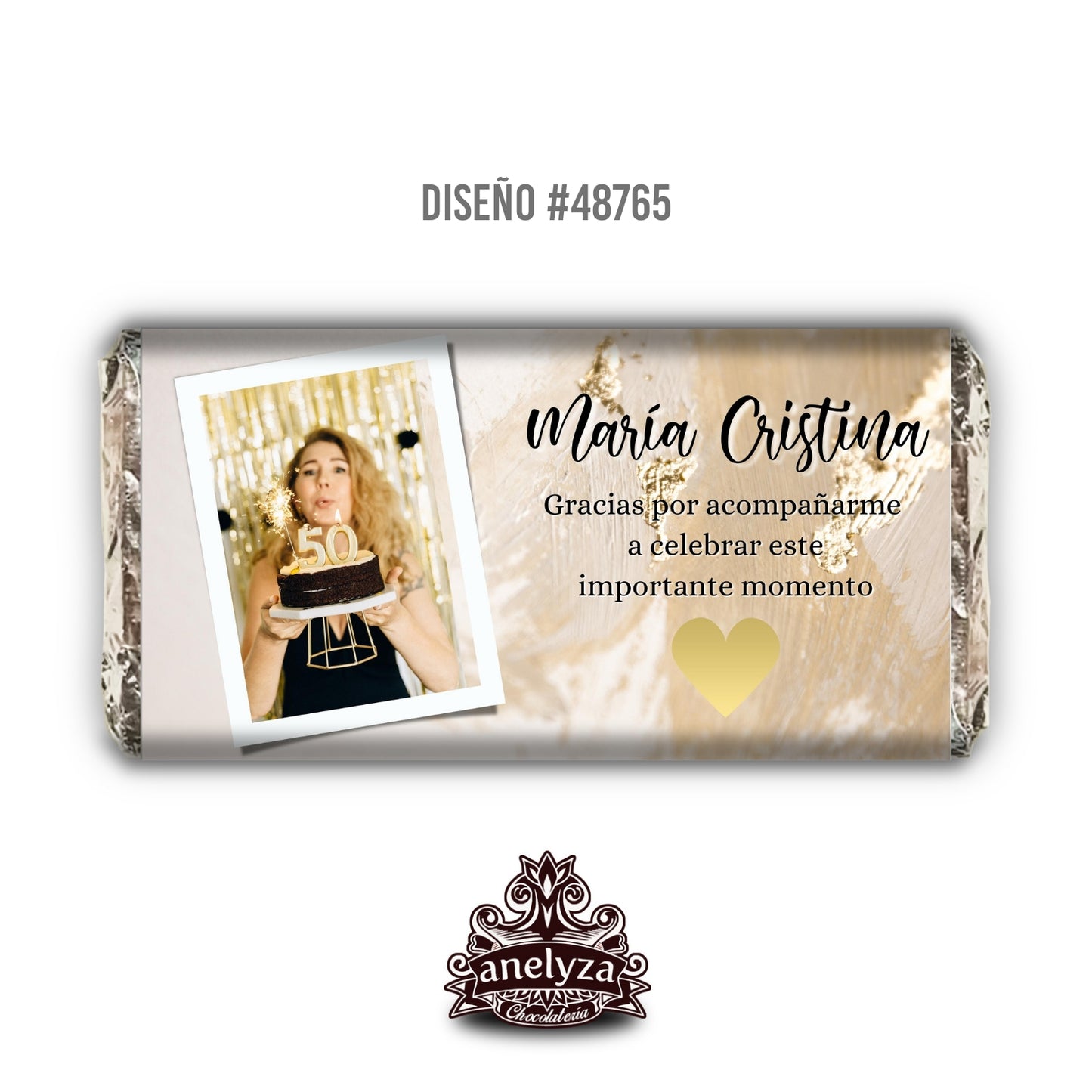 DESIGN #48765 WOMAN'S BIRTHDAY GOLDEN HEART