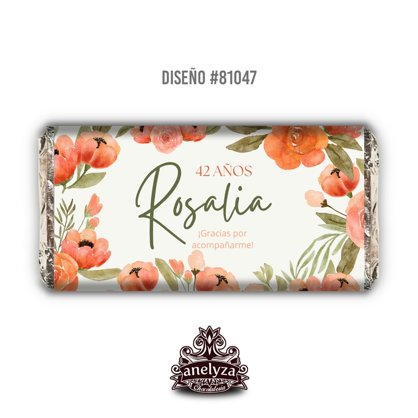 DESIGN #81047 ORANGE FLORAL WOMEN'S BIRTHDAY