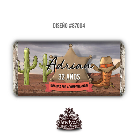 DISEÑO #87004 FIESTA DE VAQUEROS CINTILLA NARANJA