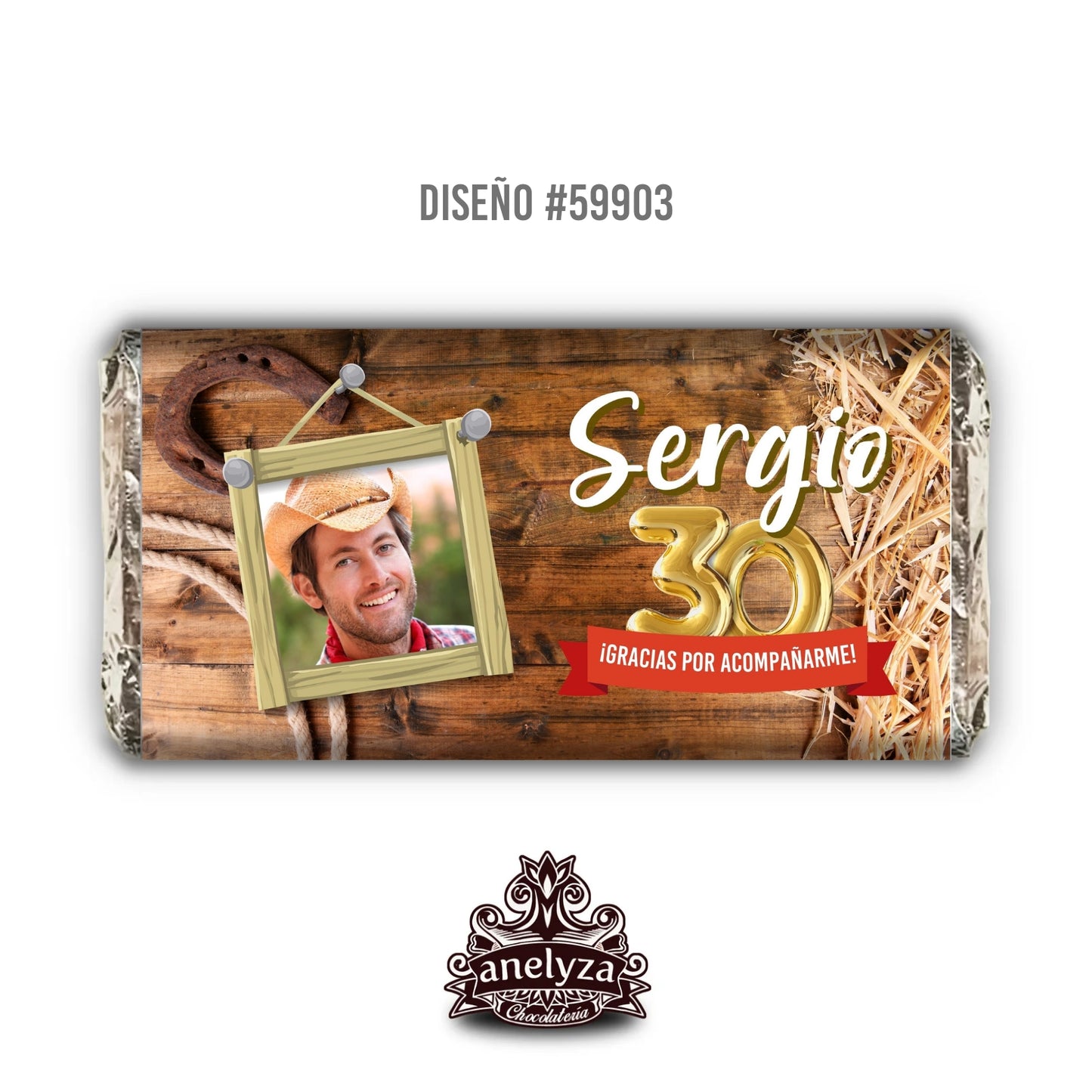 DISEÑO #59903 FIESTA DE VAQUEROS MARCO DE MADERA